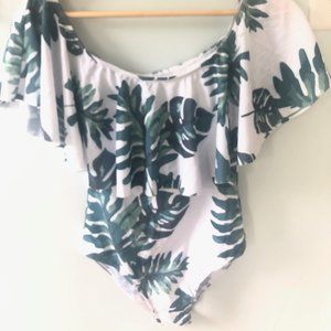 One piece off the shoulder swimsuit